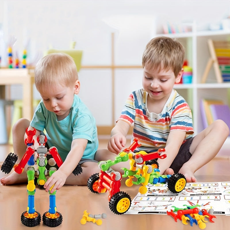 132pcs Kids STEM Building Toys for 3 4 5 6 7 8+ Year Old Boy Girl Birthday Gift, Educational Building Blocks Stem Kits Activities Engineering Creative Games, Ideal Christmas Birthday GiftsChristmas stocking stuffers,Christmas