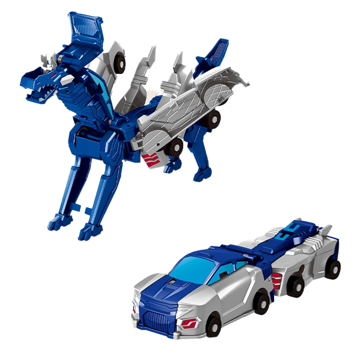 Dinosaur Car Toy with Magnetic Features - Manual Activation for Dinosaur And Car Transformation, No Batteries Required - Ideal Birthday And Christmas Present for Kids, Party Gifts, Creative Play