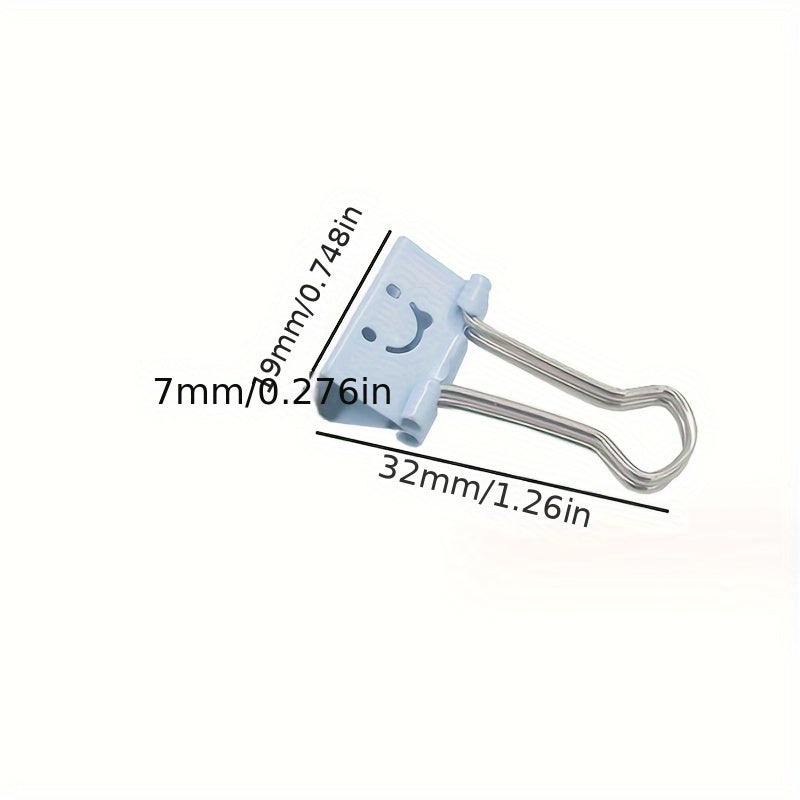 20pcs Creative hollowed out long tail clip, smiling face ticket clip, colorful folder, creative ledger clip,The best gifts for back to school season, Halloween, Thanksgiving, Christmas, and New Year