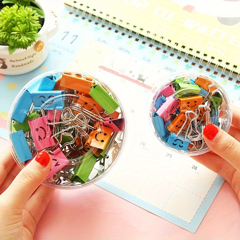 20pcs Creative hollowed out long tail clip, smiling face ticket clip, colorful folder, creative ledger clip,The best gifts for back to school season, Halloween, Thanksgiving, Christmas, and New Year