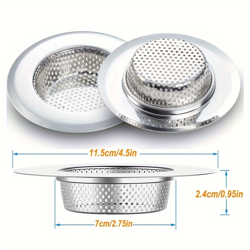 Stainless Steel Kitchen Sink Strainer: Large 11.43cm Diameter, Perfect for Most Kitchen Sinks - 304 Stainless Steel