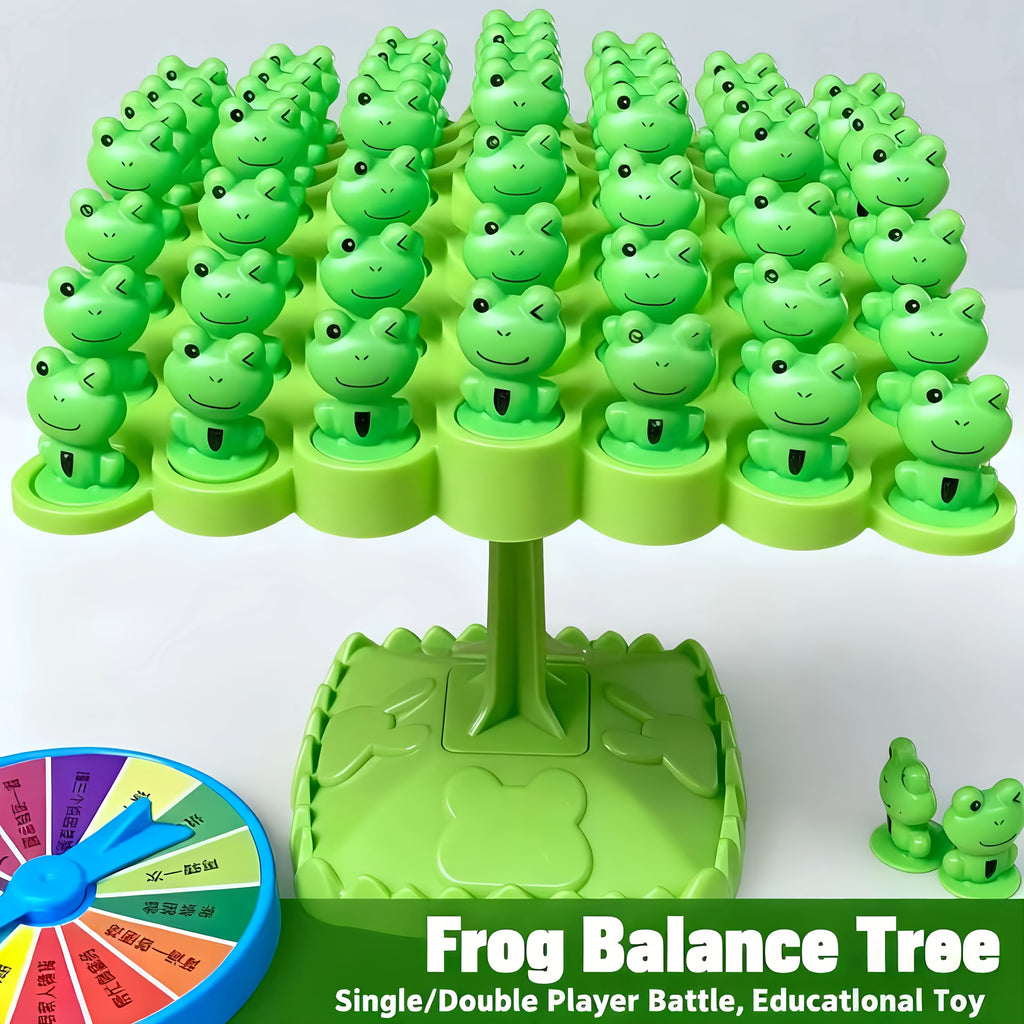 Happy Learning Frog Balance Tree Board Game - Interactive Family Puzzle Toy for Attention Training, Multi-Level Challenge and Durable Plastic Material, Christmas Gift, Birthday Present