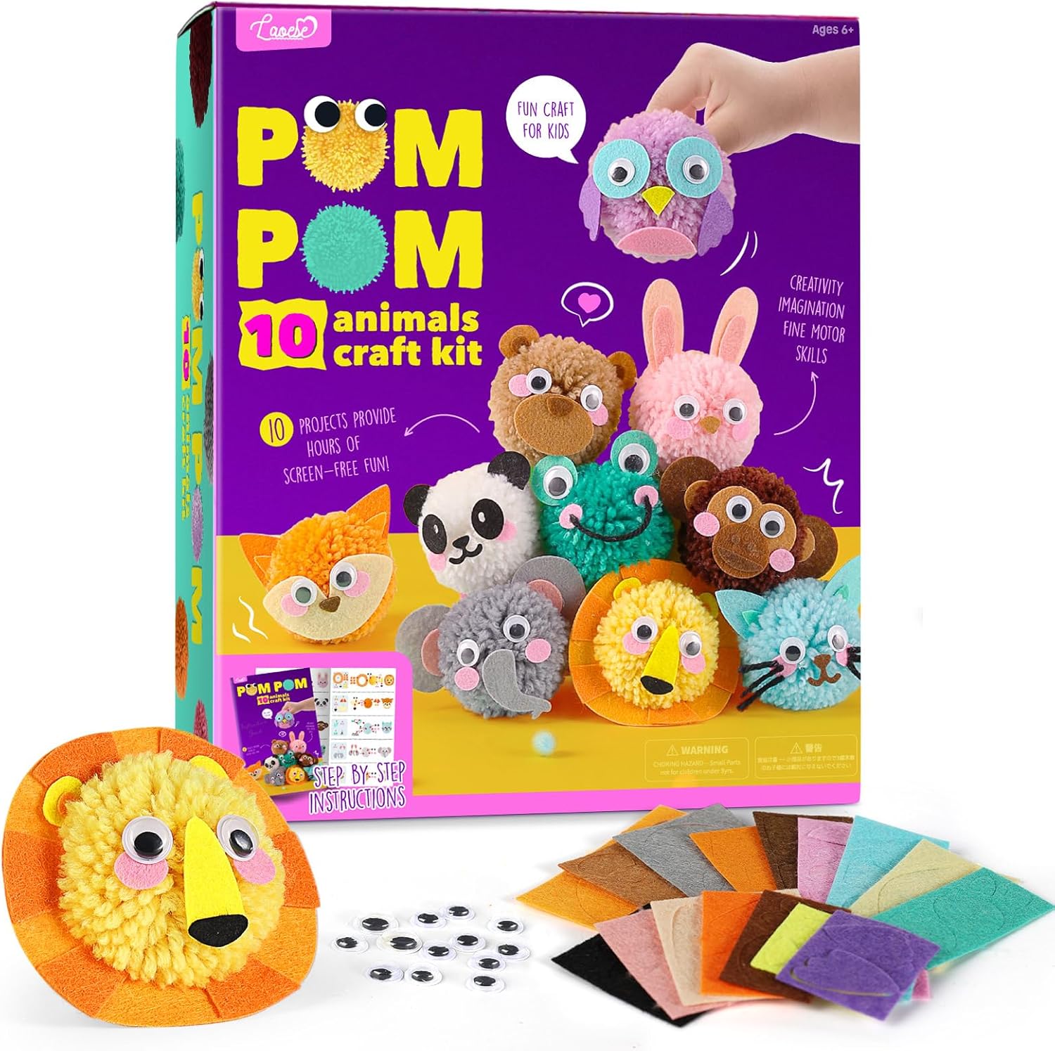 DIY Pom Pom Animal Craft Kit