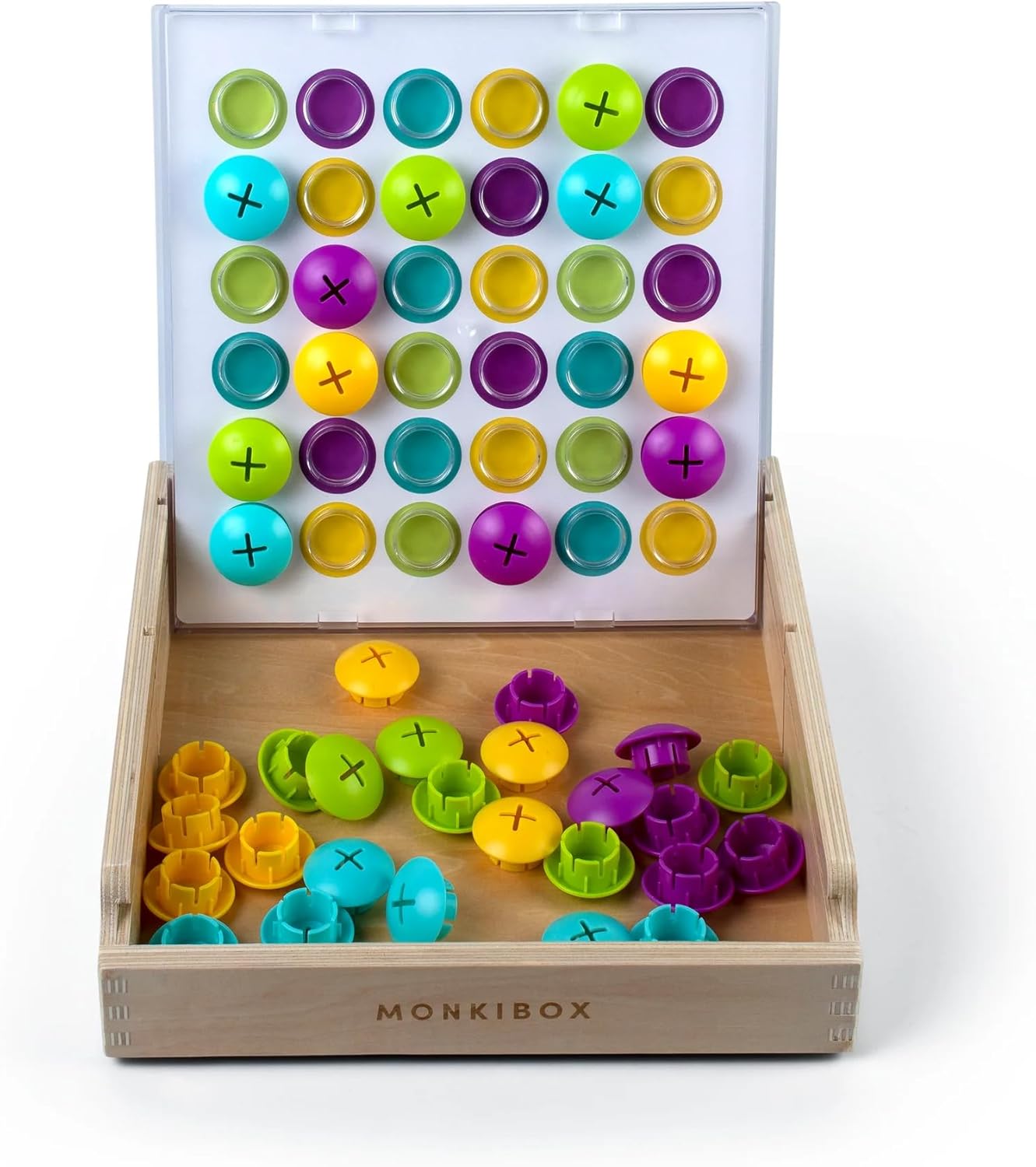 Monkibox Color Matching Button Peg Board