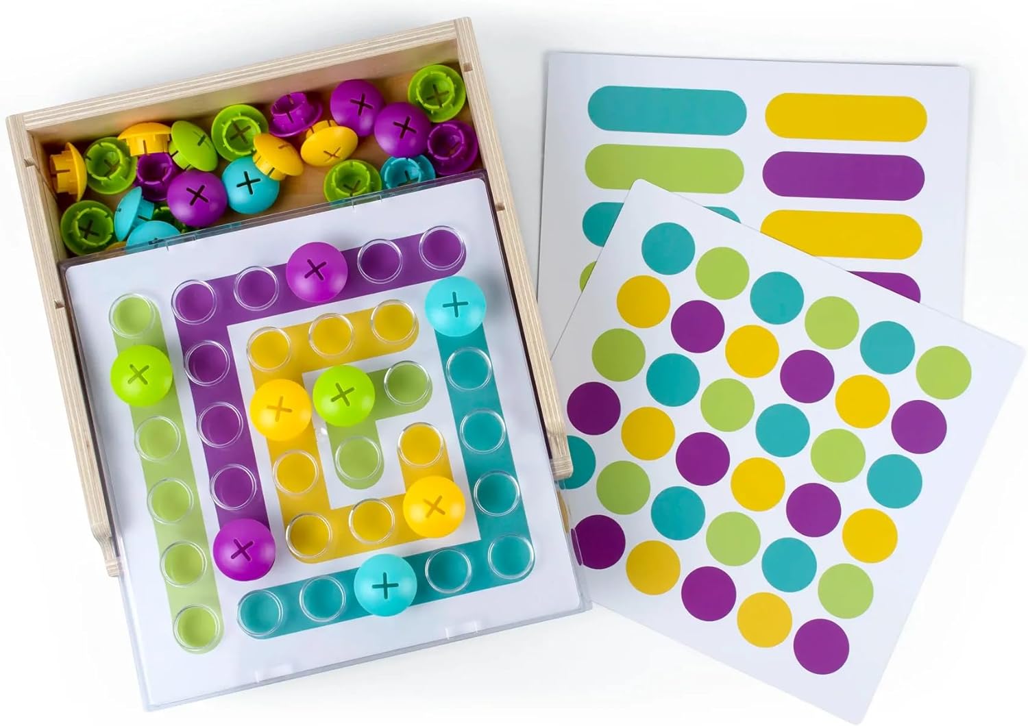 Monkibox Color Matching Button Peg Board