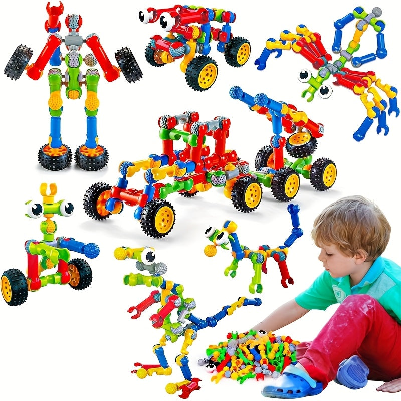132pcs Kids STEM Building Toys for 3 4 5 6 7 8+ Year Old Boy Girl Birthday Gift, Educational Building Blocks Stem Kits Activities Engineering Creative Games, Ideal Christmas Birthday GiftsChristmas stocking stuffers,Christmas