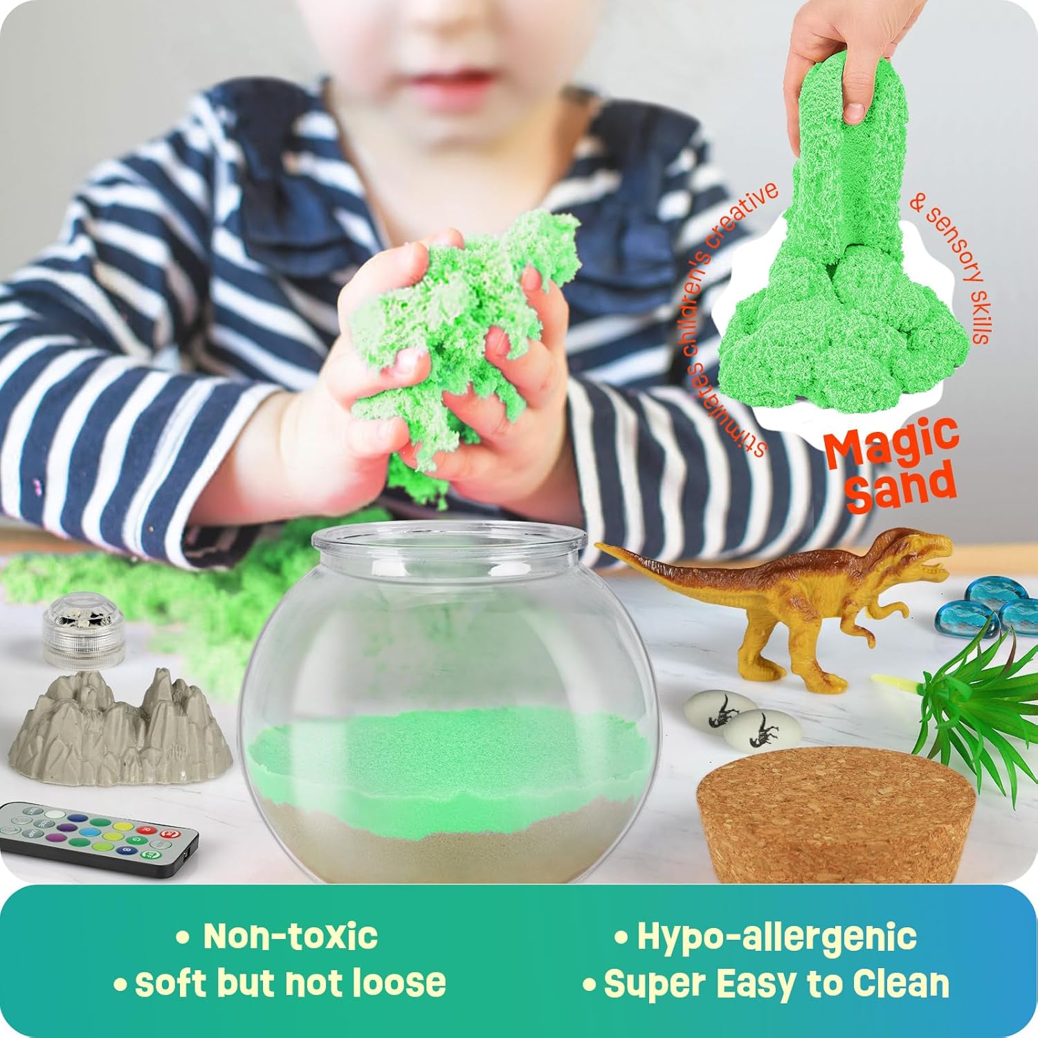 Sensory Light-Up Dinosaur Terrarium Kit