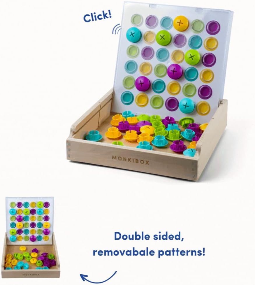 Monkibox Color Matching Button Peg Board