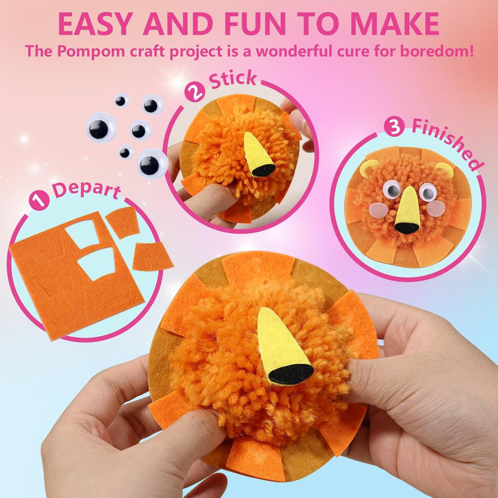 DIY Pom Pom Animal Craft Kit