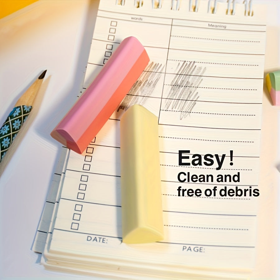 5pcs Multi-Color Triangular Erasers, No-Mark Kneadable Eraser for Writing, Drawing & Sketching – Perfect Office Supplies and Back-to-School Gift, Macaron-Shaped Detailing Tool, High-Quality Art & School Essentials, Mini Era