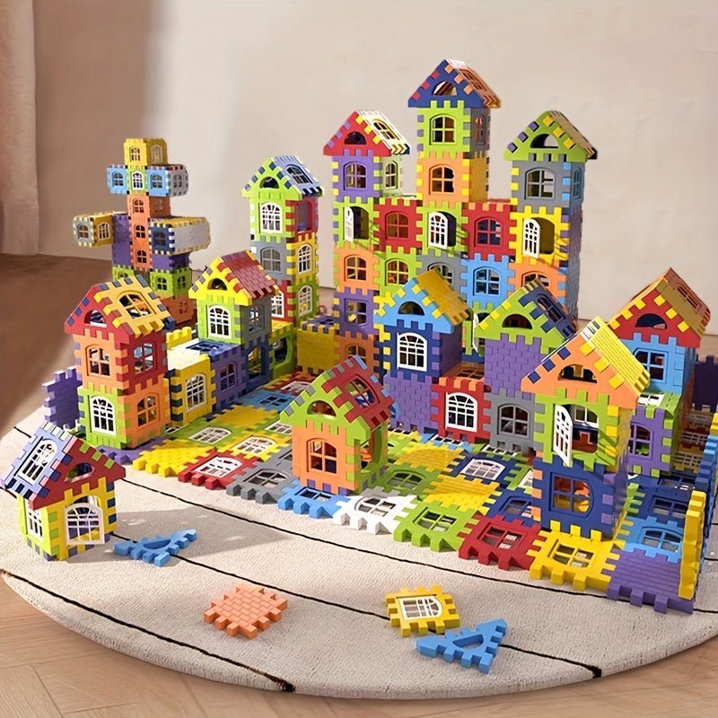 [Educational Blocks] 50/100/130pcs Educational Building Blocks Set | Large Size Creative Building Blocks, Intelligent Development Functions, Educational DIY Assembly Toys | Stimulate Creativity, Classroom Prizes, Birthday Gif