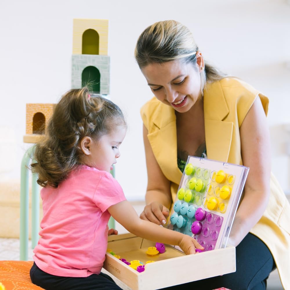 Monkibox Color Matching Button Peg Board
