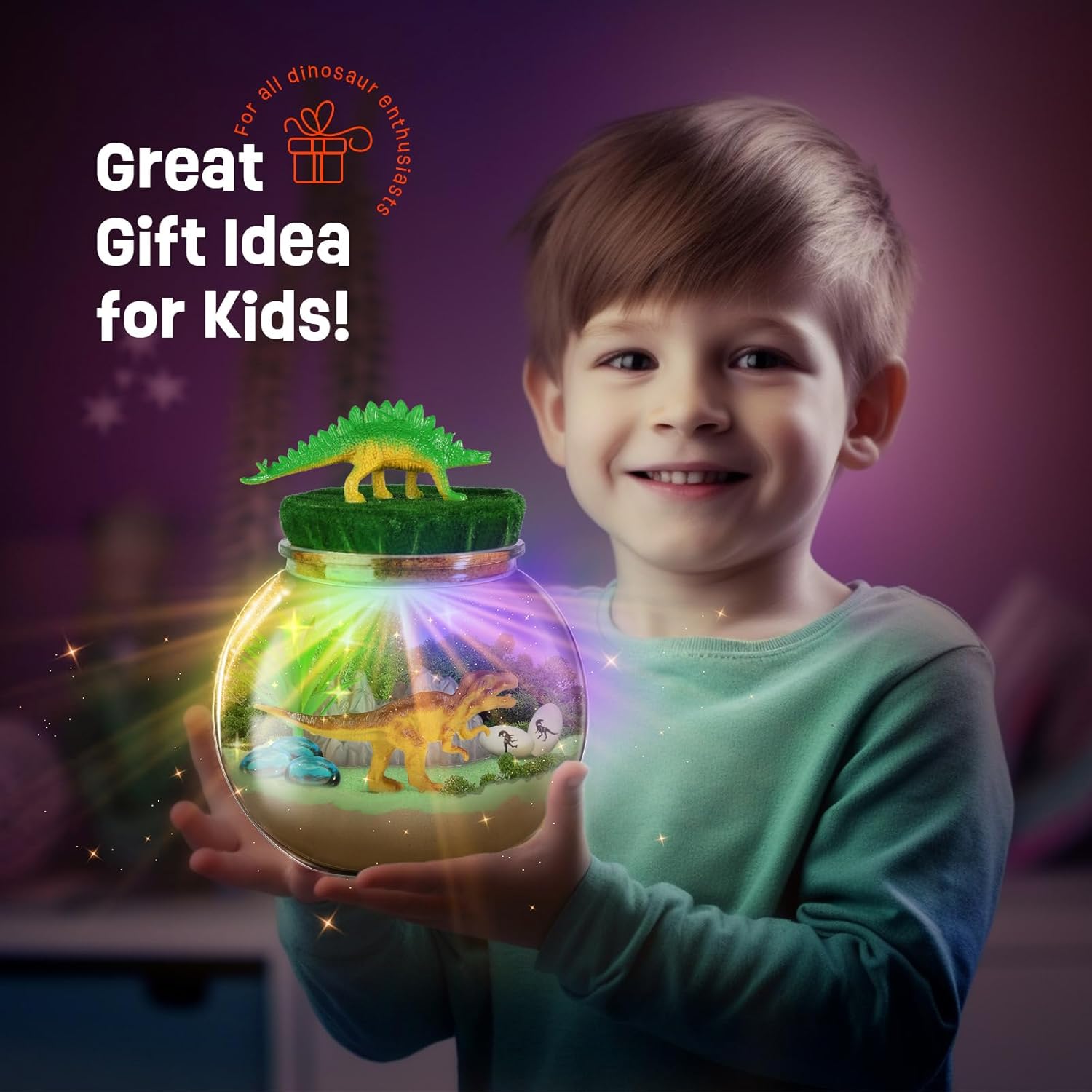 Sensory Light-Up Dinosaur Terrarium Kit