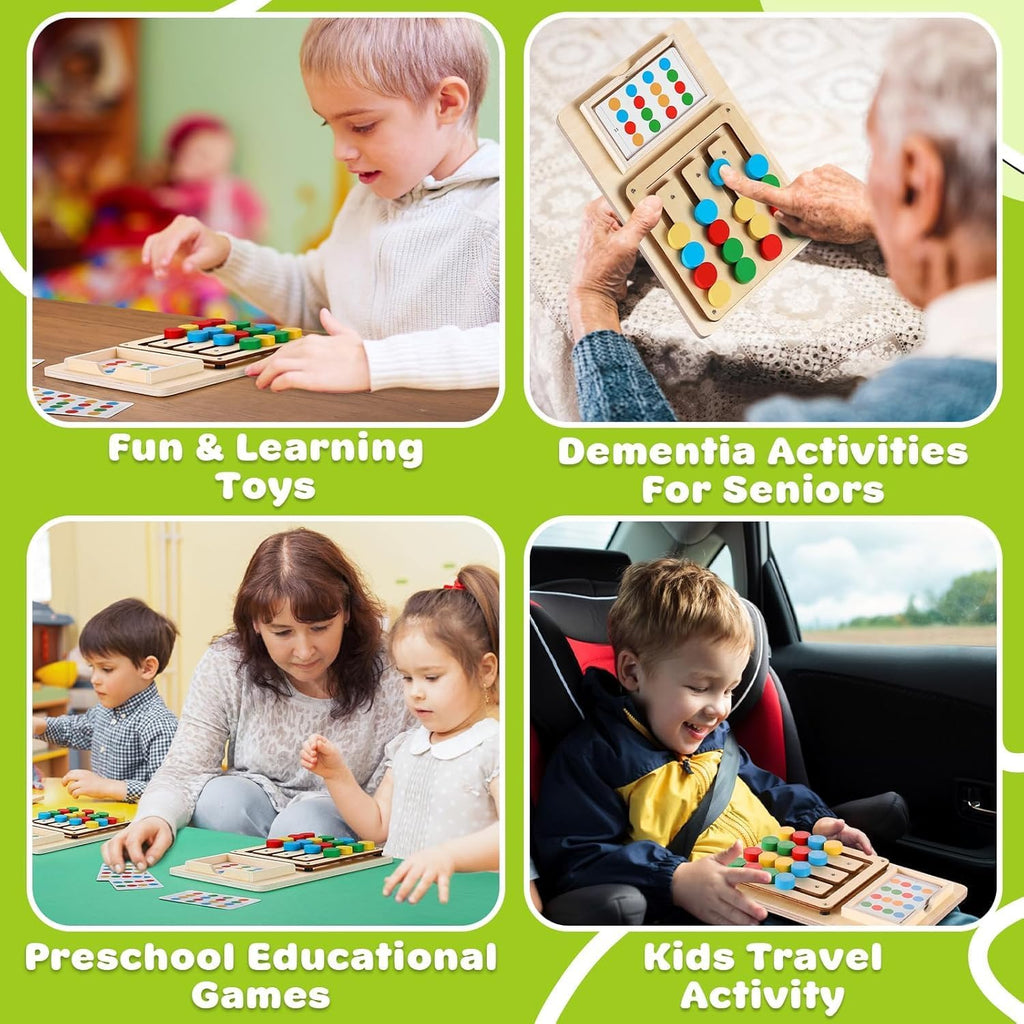 Wooden Logic &amp; Color Matching Board (Brain Toys Collection)
