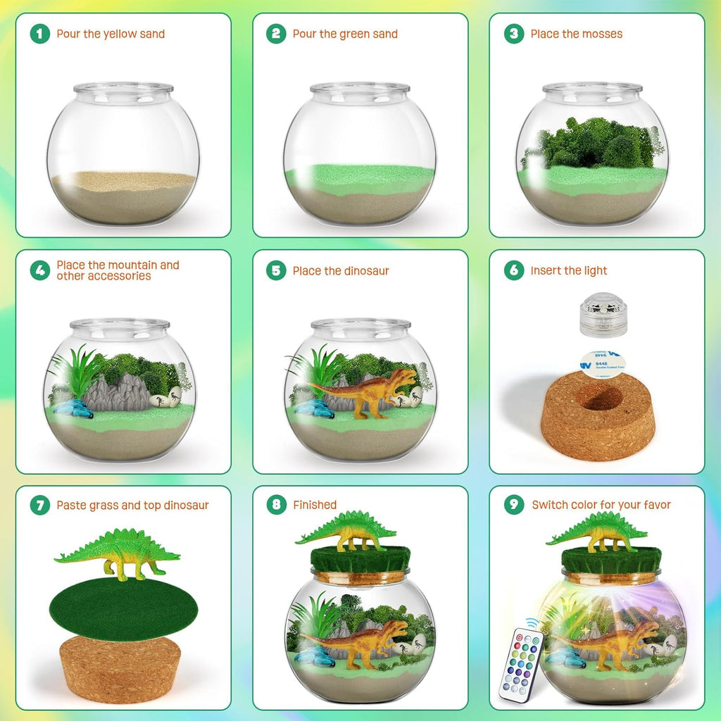 Sensory Light-Up Dinosaur Terrarium Kit