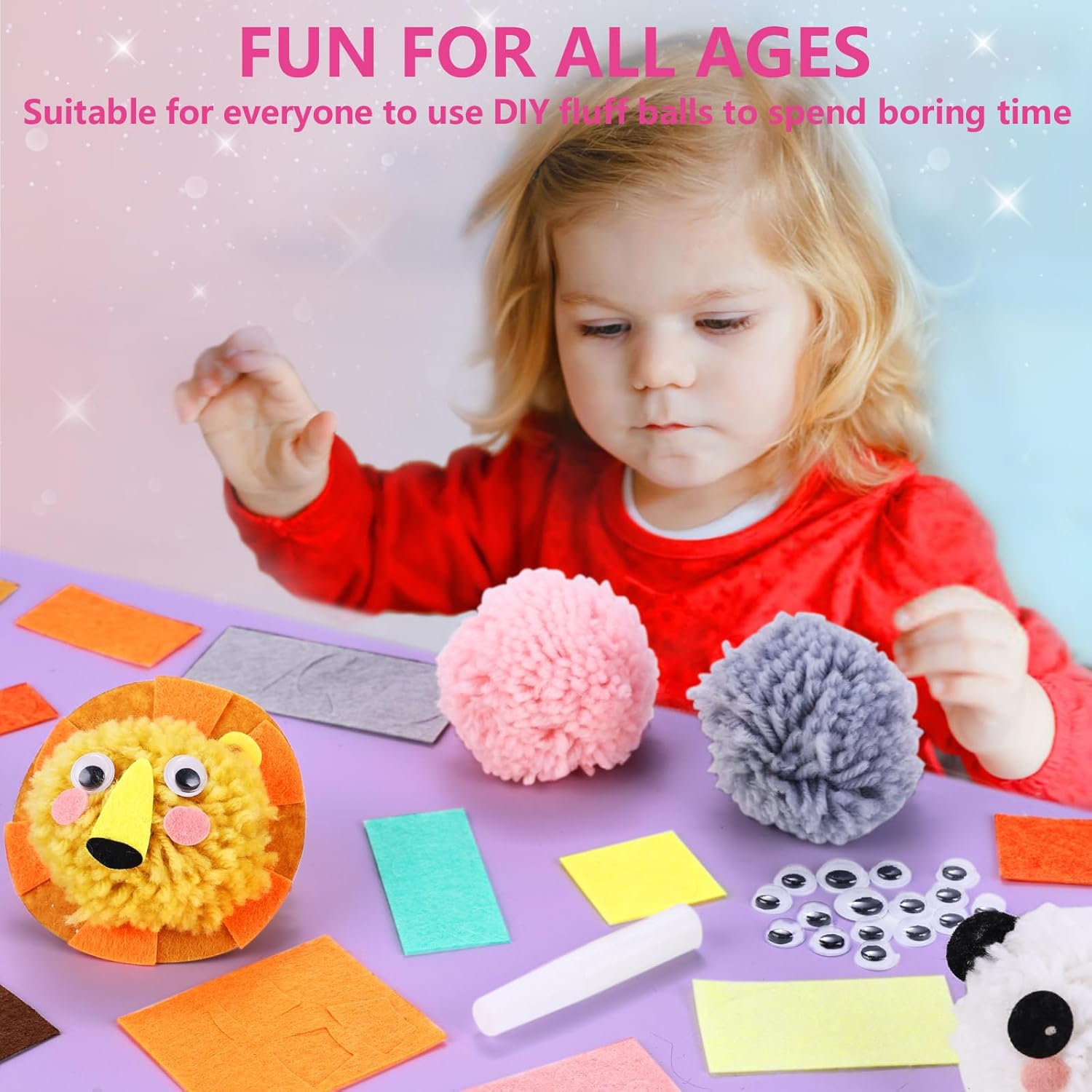 DIY Pom Pom Animal Craft Kit