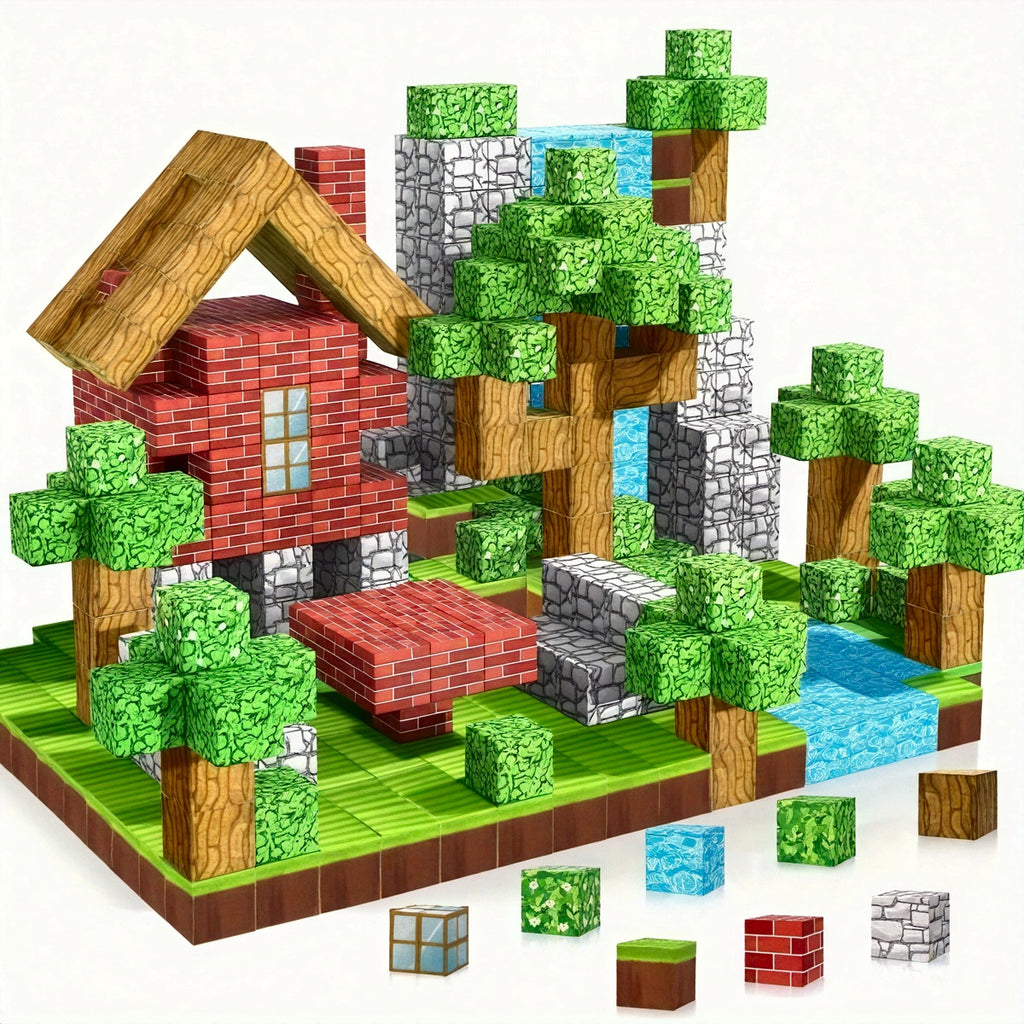 100/50/30pcs Magnetic Building Blocks, a Sensory Featuring Magnet Cubes, Are an Enhanced STEM Present Designed to Help Children Develop Their Cognitive Skills. WinterChristmas stocking stuffers,Christmas stocking stuffers