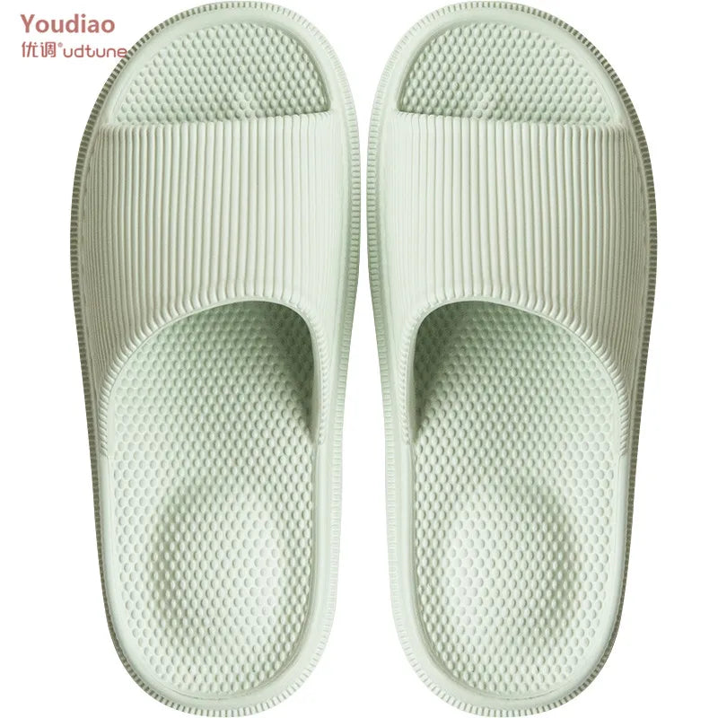 UTUNE - Non-slip Massage Slippers Women EVA Indoor Slippers Light Women House Bath Shoes Man Waterproof Sandals Slides Bathroom