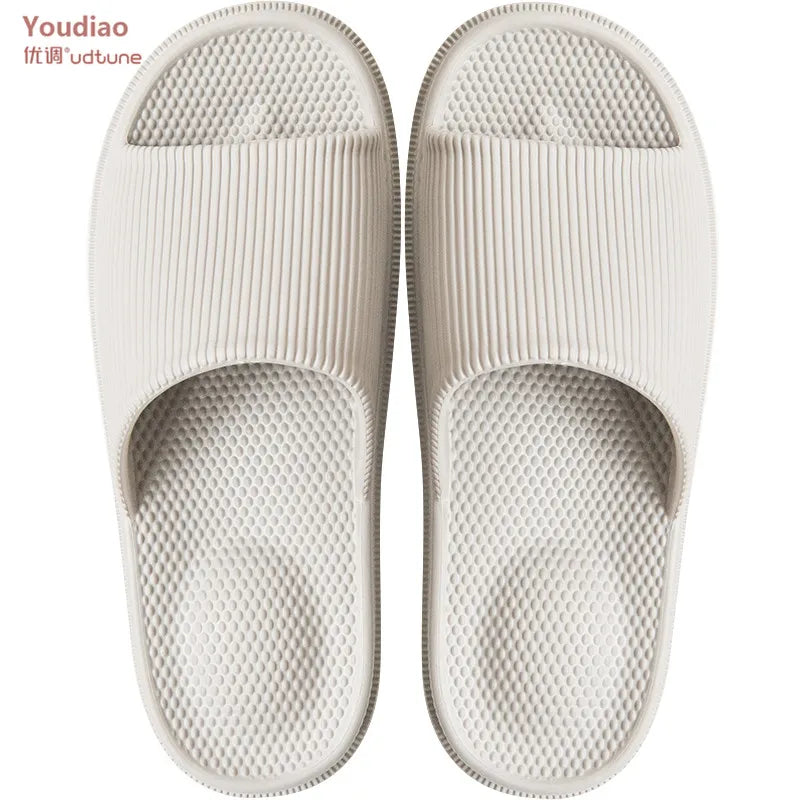 UTUNE - Non-slip Massage Slippers Women EVA Indoor Slippers Light Women House Bath Shoes Man Waterproof Sandals Slides Bathroom