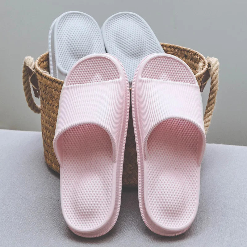 UTUNE - Non-slip Massage Slippers Women EVA Indoor Slippers Light Women House Bath Shoes Man Waterproof Sandals Slides Bathroom