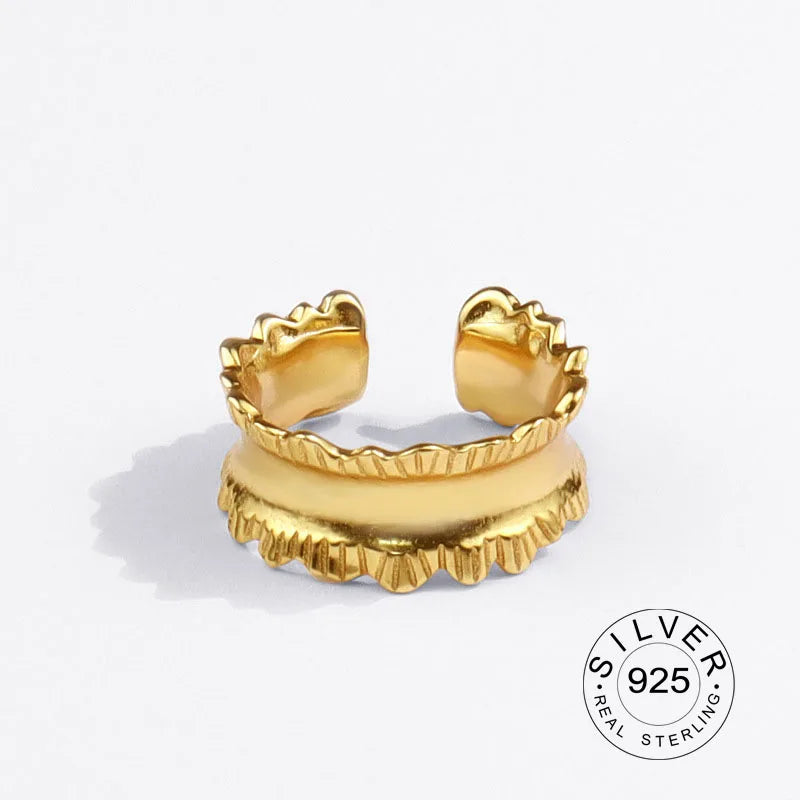 Zirella - Real 925 Sterling Silver Rings For Women vintage zircon open round Engagement Rings Silver 925 Jewelry Anillos Mujer