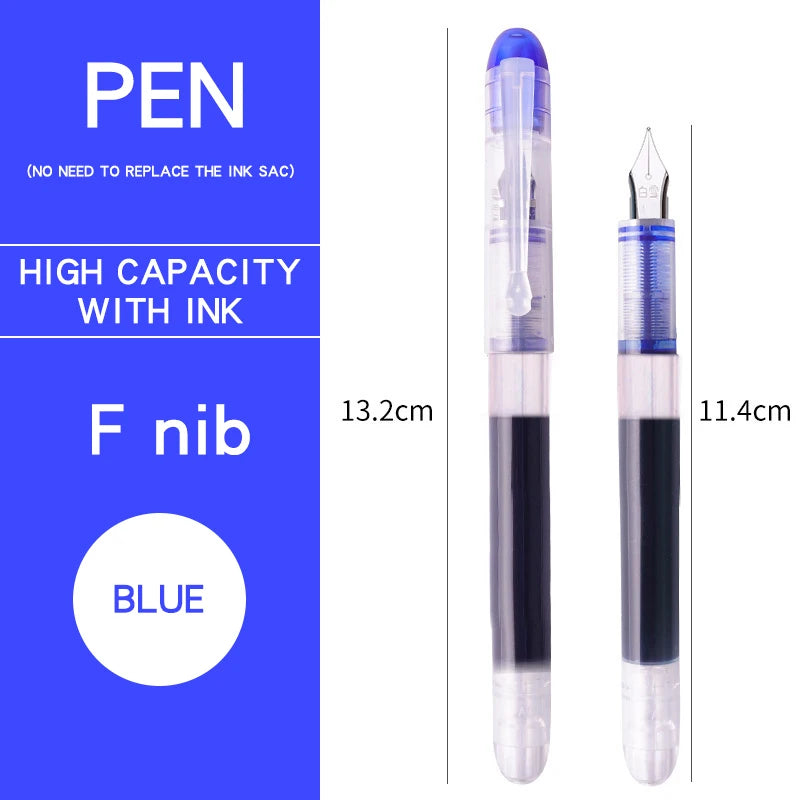 0.38/0.5mm Fountain Pen Writing Large Ink Officeschool Supplies 8 Colors 2022 Stationery Set Kawaii Gift Fashion EF F Nib 03967