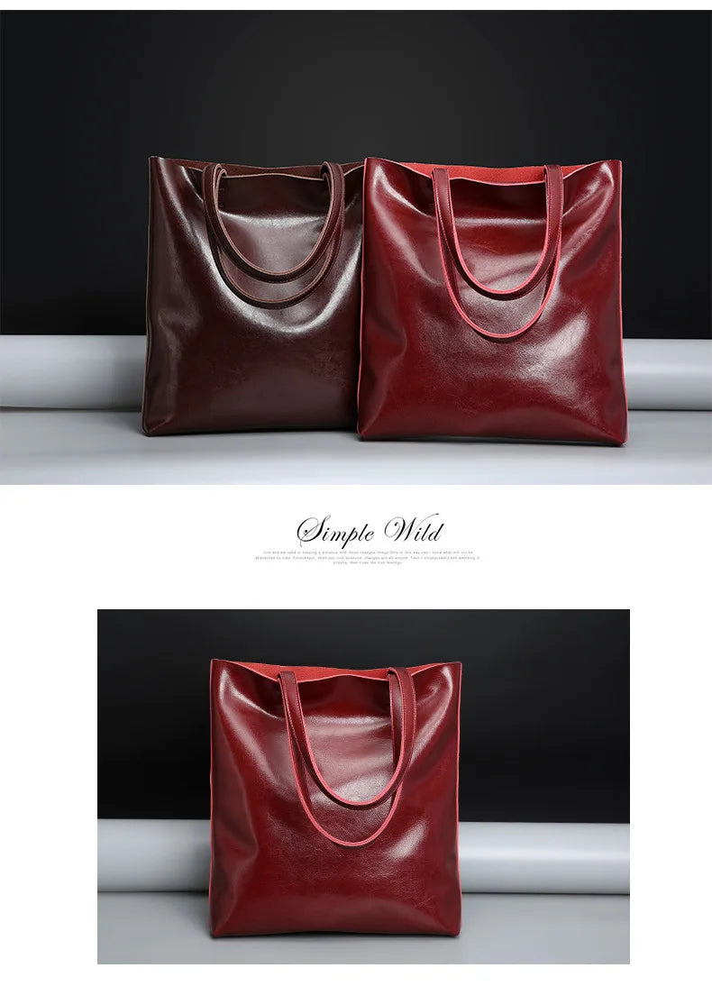 ARLEN - 
Cow Leather Bag Ladies Genuine Leather Handbags Big Women Bag Large Vintage Female 2023 Office Hand Shoulder Bags For Women Tote