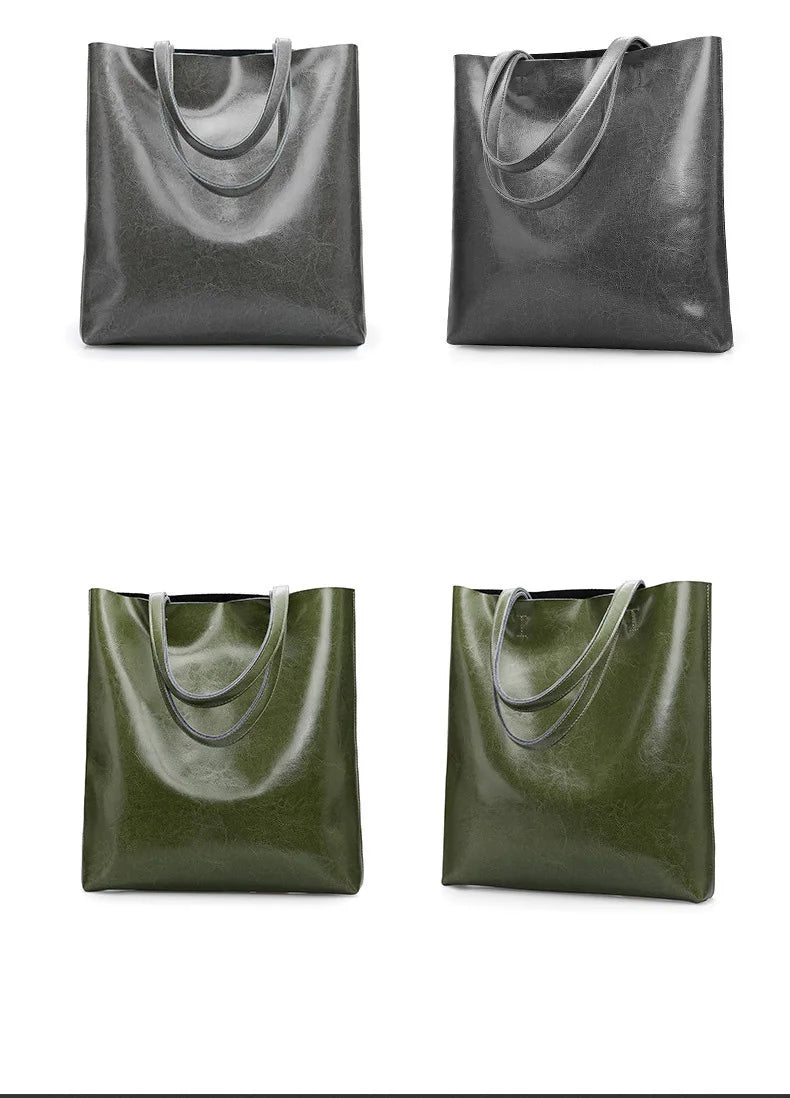 ARLEN - 
Cow Leather Bag Ladies Genuine Leather Handbags Big Women Bag Large Vintage Female 2023 Office Hand Shoulder Bags For Women Tote