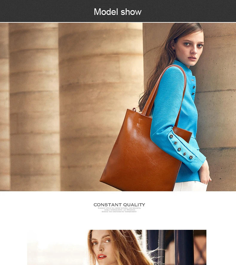 ARLEN - 
Cow Leather Bag Ladies Genuine Leather Handbags Big Women Bag Large Vintage Female 2023 Office Hand Shoulder Bags For Women Tote