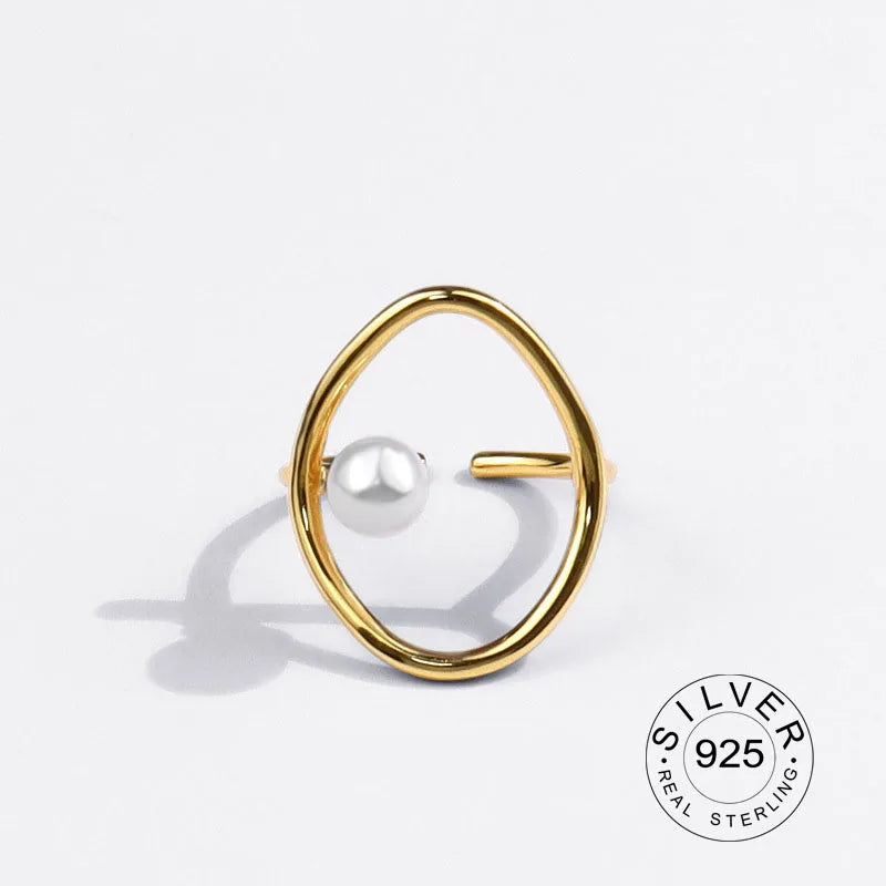 Zirella - Real 925 Sterling Silver Rings For Women vintage zircon open round Engagement Rings Silver 925 Jewelry Anillos Mujer