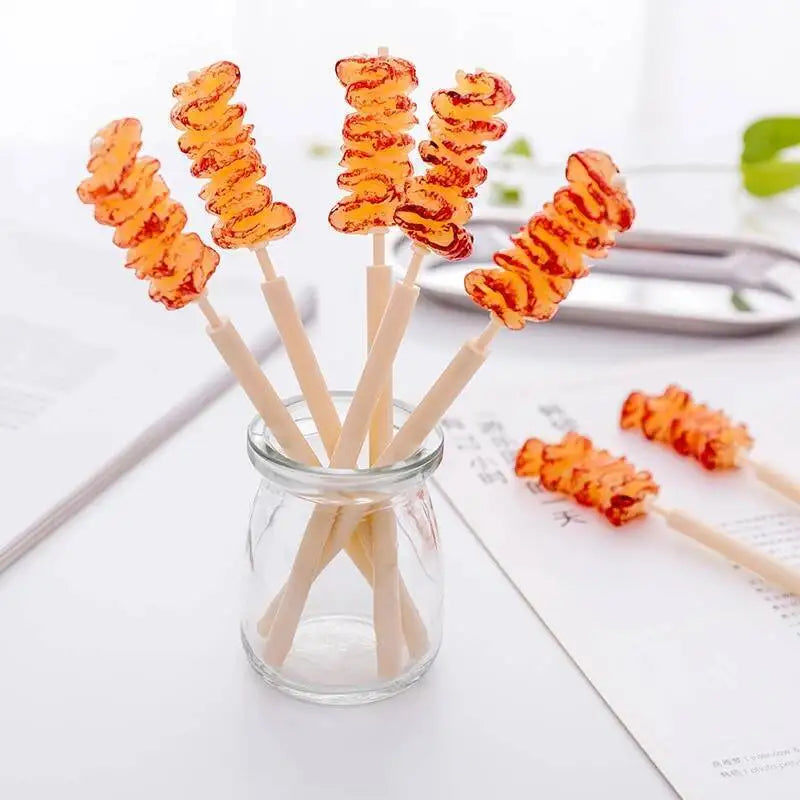 1 Piece Lytwtw's Cute Grilled Kebab Stationery Creative Ballpoint Pen Office School Supply Novelty Funny Lovely