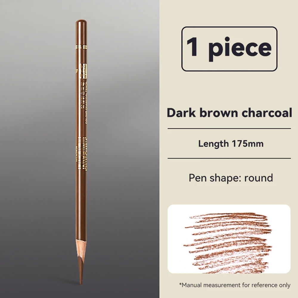 Professional Drawing Sketching Pencils 1/3/4/5/8PCS Sets White/Brown Hand-Painted Art Carbon Pen for Beginners Artists Supplies