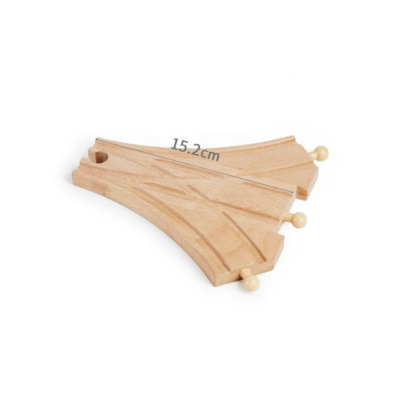 Wooden Train Track Connector Railway Rails Accessories Fit Thomas Train Road Connector Wood Railway Bridge Boys Birthday Gifts