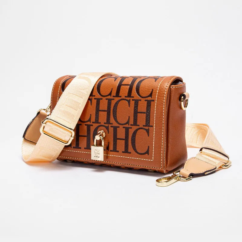 ARLIS - 
Fashion Design Model Metal Accessories Buckle Women's Shoulder Bag Luxury Brand 2025 Fashion Solid Colour Printed Head Bag