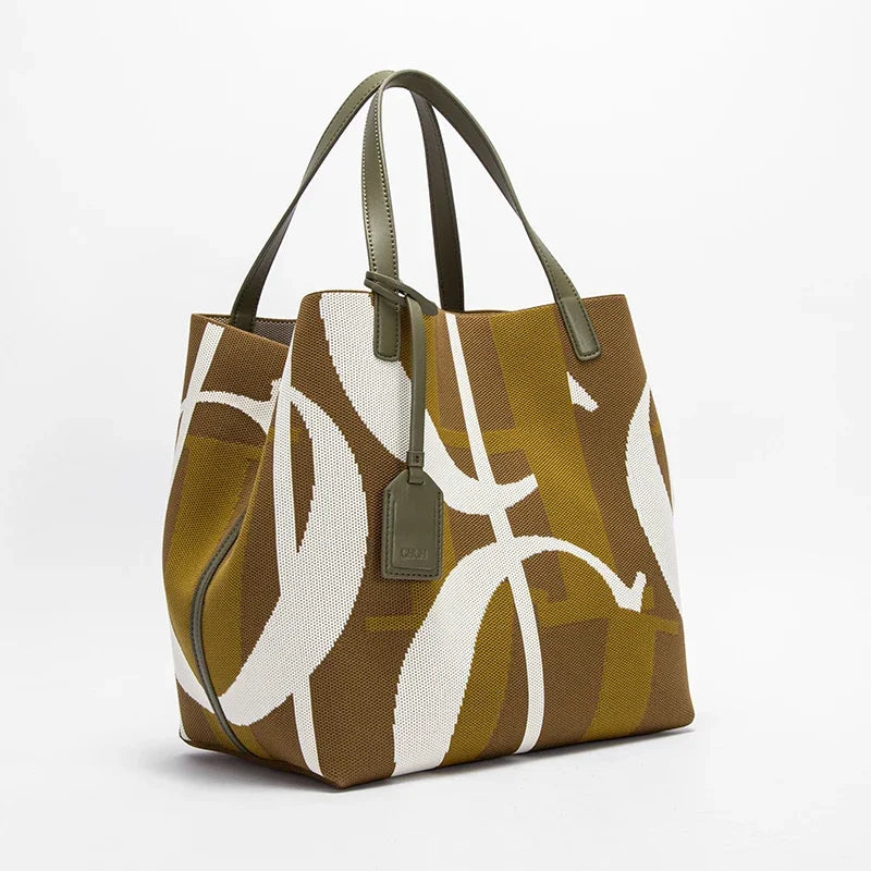 Koro - 
Women's Large Capacity Shoulder Bag Outer Exquisite Ladies Handbag Fashion Classic New Solid Color Fly Weaving Handmade