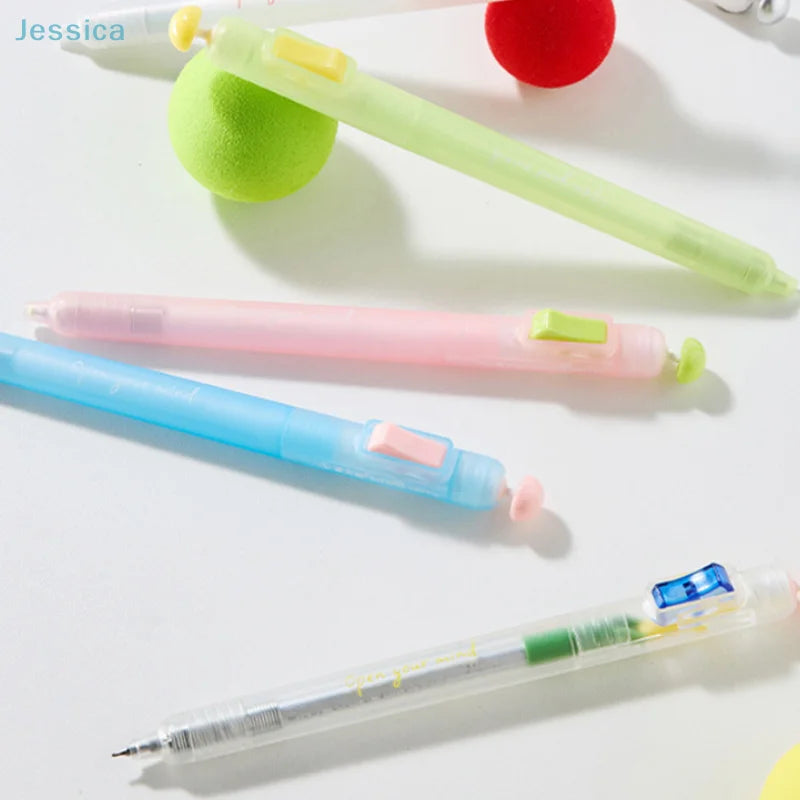 ♥Relax Switch Pen For Exam Prep Fidget Clicker Gel Pen 0.5mm Smooth Writing, Anti-Anxiety Study Tool For School Students Office