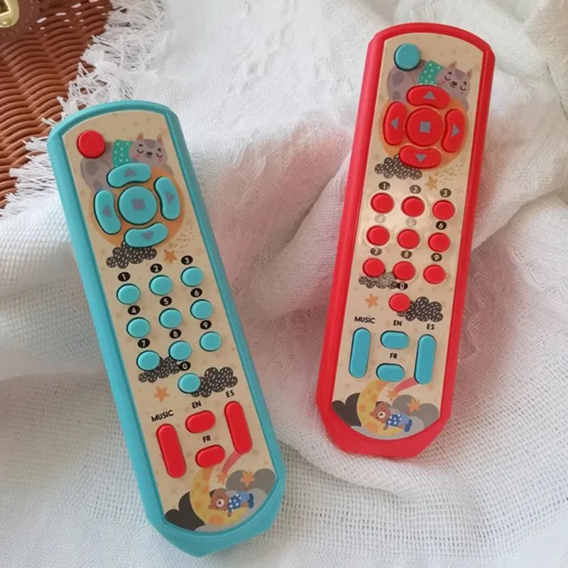 Baby Music TV Remote Control Montessori Early Educational Toys Multi-functional Numbers English Learning Toys Gift for Newborn