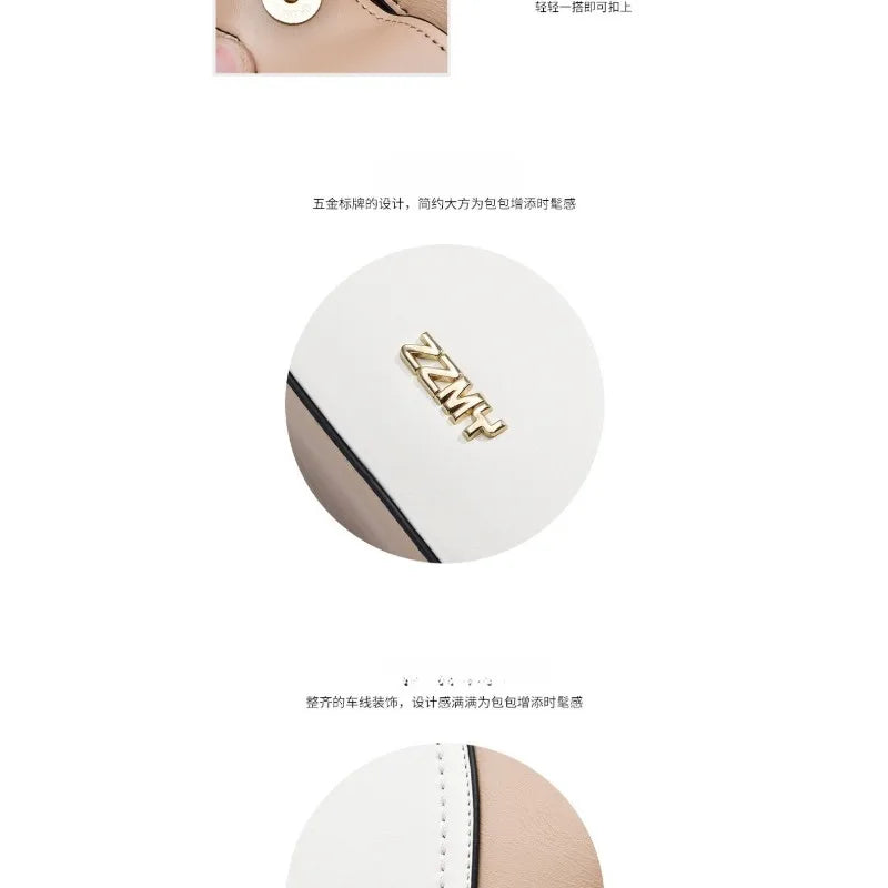 LUNI - 
Fashionable handbag Korean color-blocking large capacity women's bag fashionable one-shoulder crossbody bag bucket bag