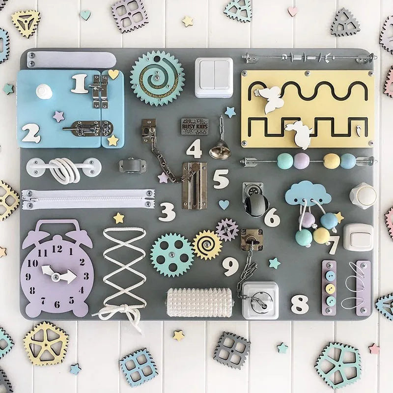 Busy Board Diy Accessories Material Busyboard Parts Childhood Educational Wooden Toys For Children Montessori Sensory Toys