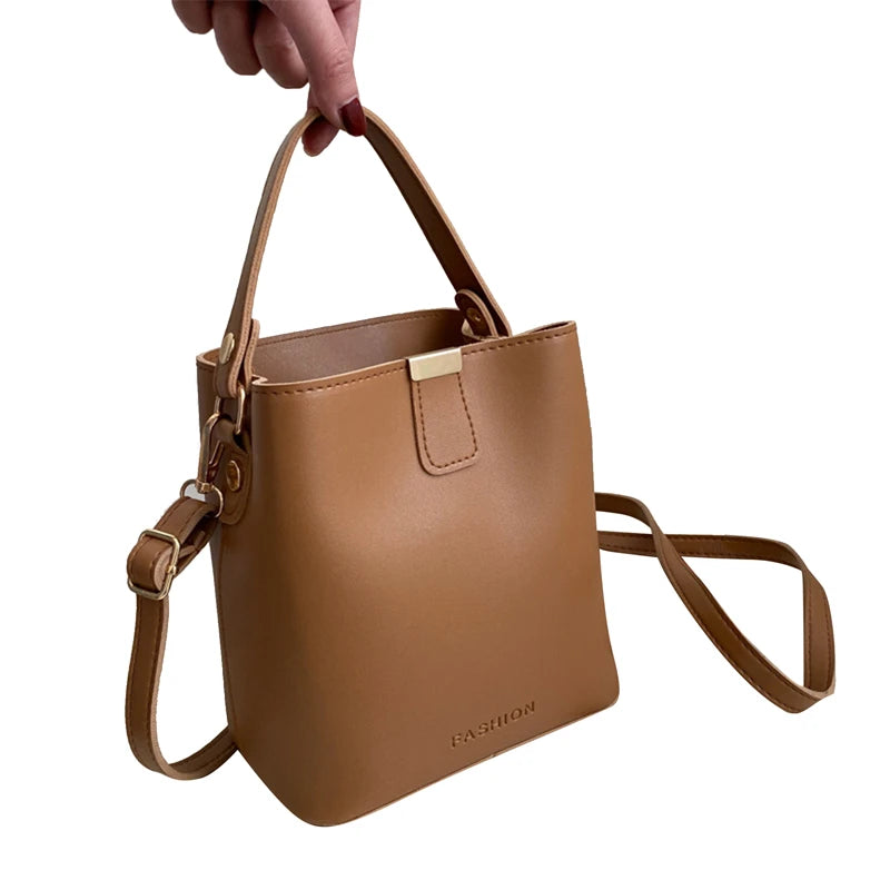 CÉRA - 
Women PU Leather Handbag Casual Tote Bag Lady Messenger Shoulder Bag Brand Design Female Totes Bolsa Black