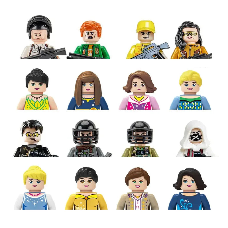 Building block toys, mini figures, character action figures, city people, building block accessory sets, children's gifts