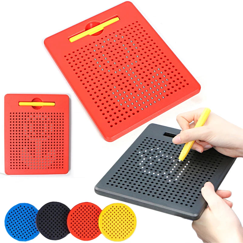 Magnetic Drawing Board Magnetized Board For Children  Magnet Ball Pad Magnetic Stylus Montessori Education Travel Activities Toy