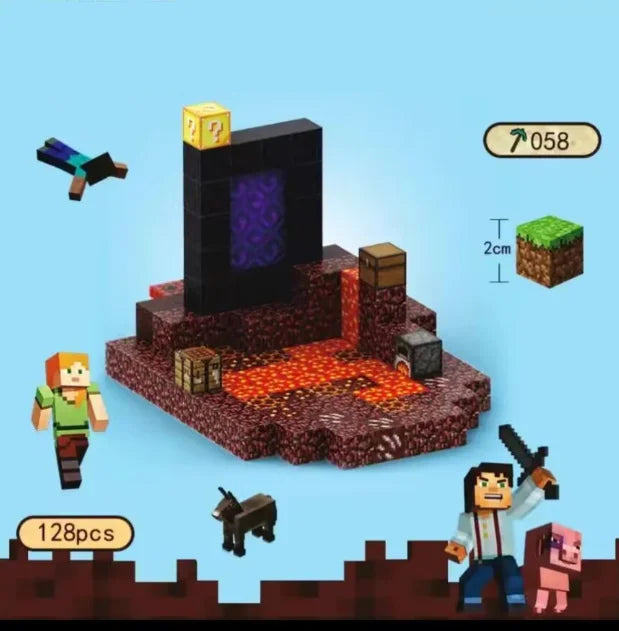 32-200PCS Magnetic Blocks-Build Mine Magnet World Set for Boys & Girls Age 3+, Sensory Toys for Toddlers Gifts Construction Toys