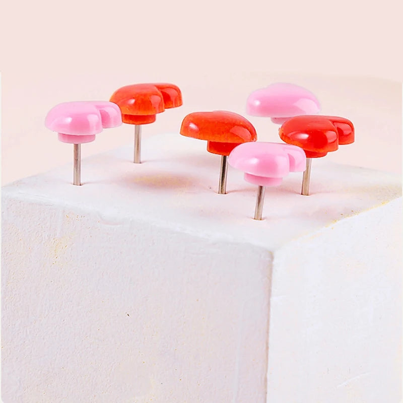 50pcs Heart Shape Push Pins Cork Board Thumb Tacks for Bulletin Board Office School Supplies Arts Crafts Stationery Accessories