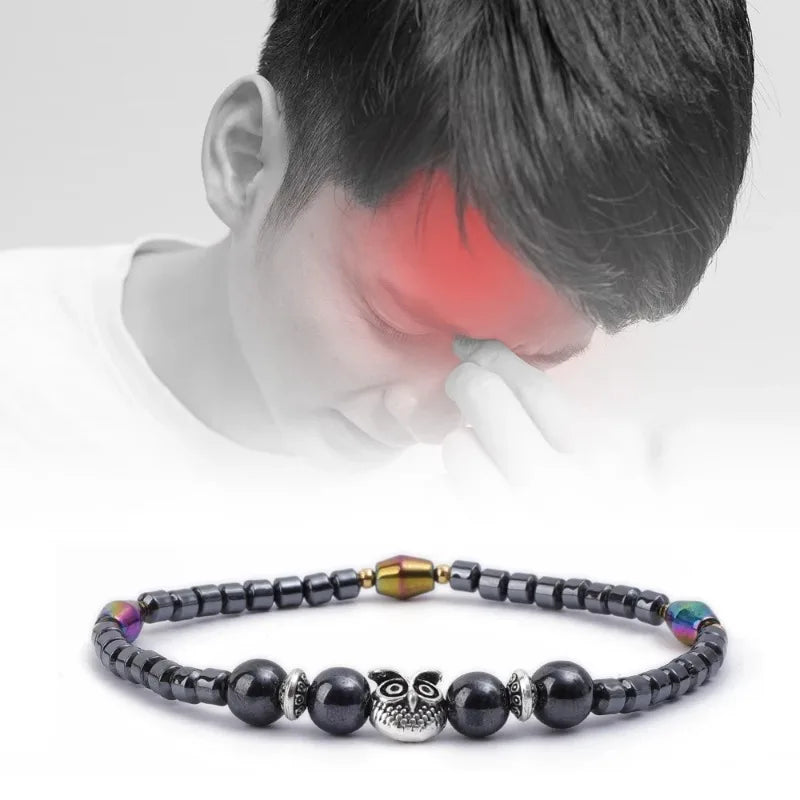 ENERVIA - 
Molded Slimming Magnetic Therapy Health Magnet Ankle Chains Relieve Fatigue Weight Loss Magnet Anklets Natural Stones Bracelets