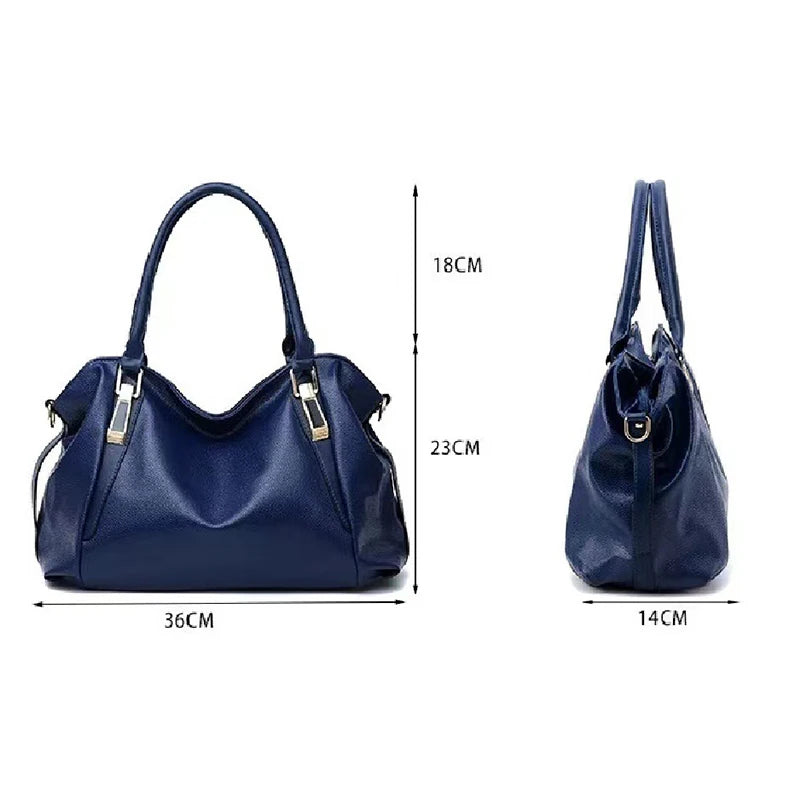 MODI - 
Casual Fashion Women Shoulder Bag Solid Color Soft Large Capacity Bag Crossbody Handbag