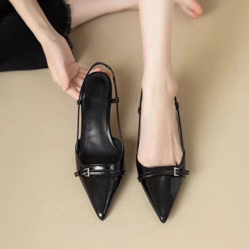 MAVINA - 
2025 Women Shoes Pumps Sandals Spring Fashion Pointed Toe Slingbacks Female Footwear Summer Ladies Shallow Shoes High Heels