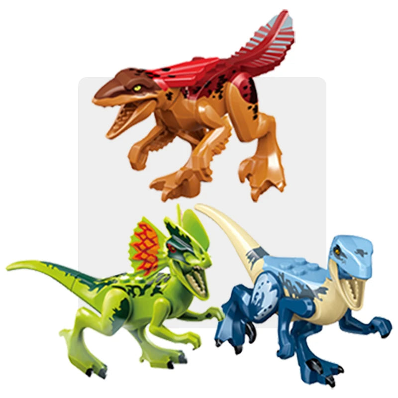 Jurassic World Dinosaurs Velociraptor Triceratops Indominus T-Rex Model Assemble Educational Building Blocks Toys For Kids Gifts
