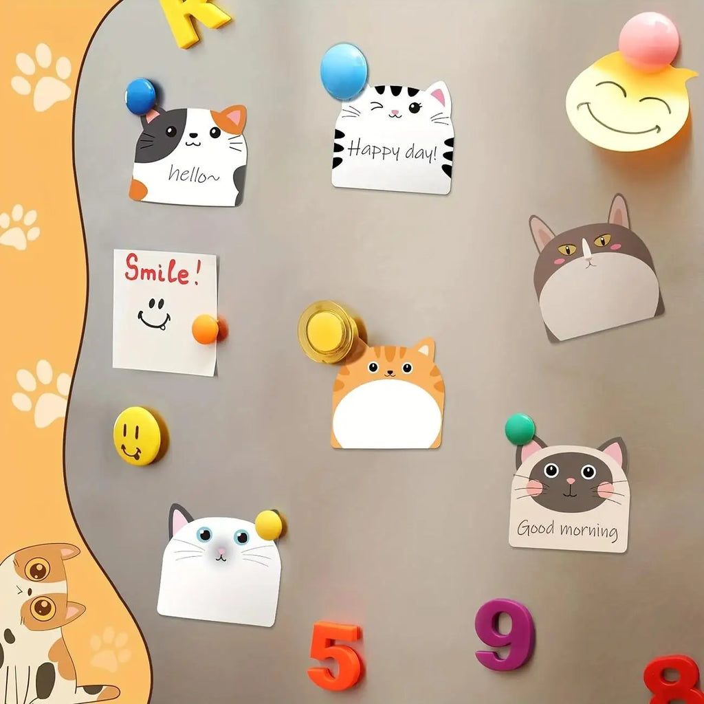 12pcs Sticky Notes Cute Cat, Creative Journal Convenience Stickers Suitable For Notebook And All Kinds Of Note Taking Occasions