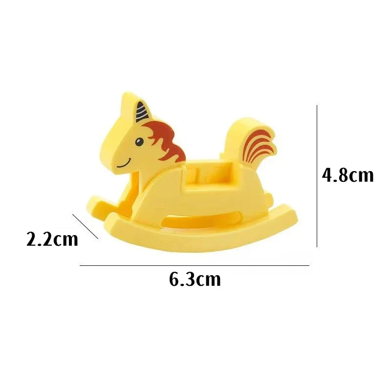 Big Building Blocks Slide Stair Swing Seesaw Ferris Wheel Series Compatible Duploe Large Brick Children Educational Toy Kid Gift